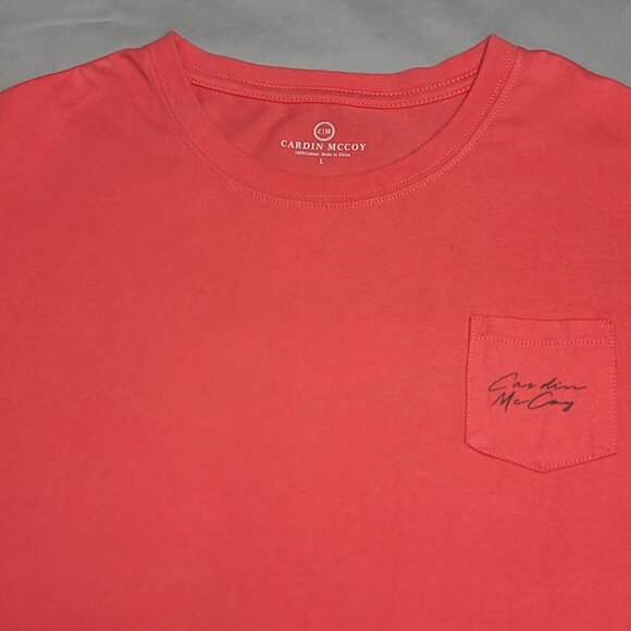 Cardin McCoy Coral Tshirt (Size L) 'Good Friends Follow You Anywhere' w/pocket - Picture 5 of 7